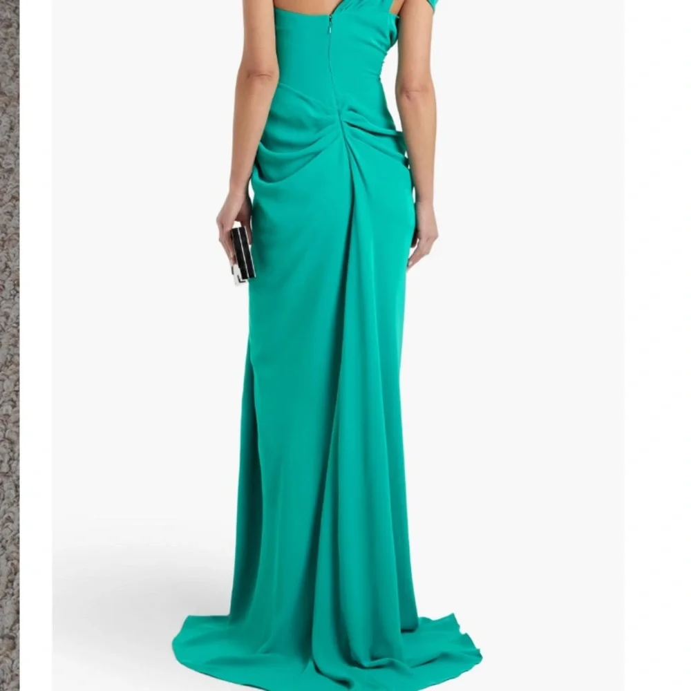 Rhea Costa Blue One-Shoulder Gown for Weddings - Picture 9 of 11